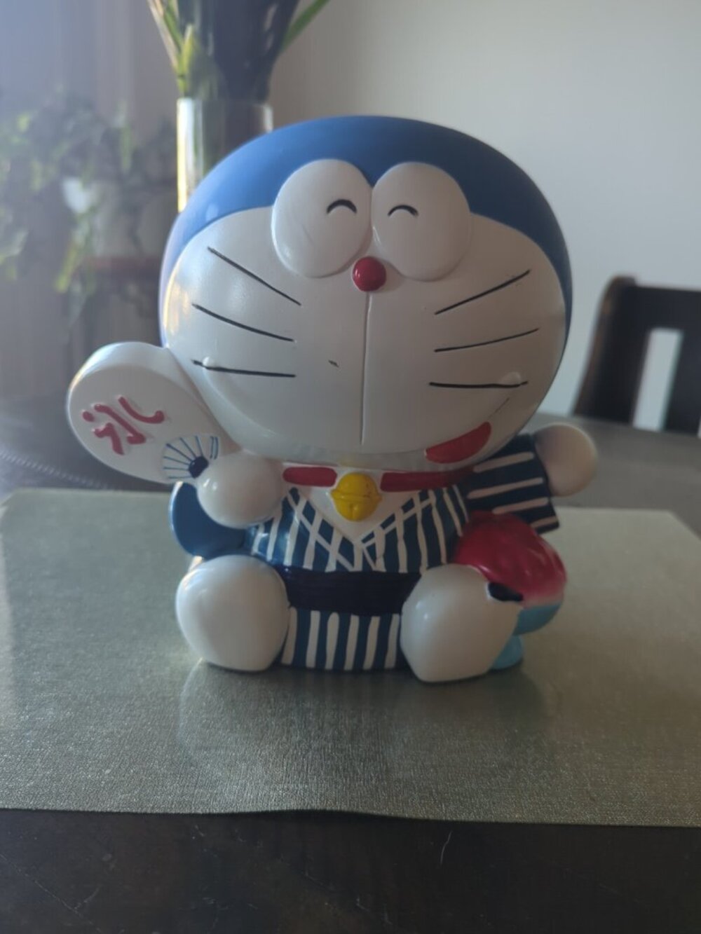 Doraemon Large 9 Inch Figure Piggy Bank Doll * RARE *